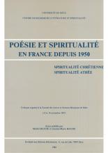 Couverture Poésie et spiritualité en France depuis 1950