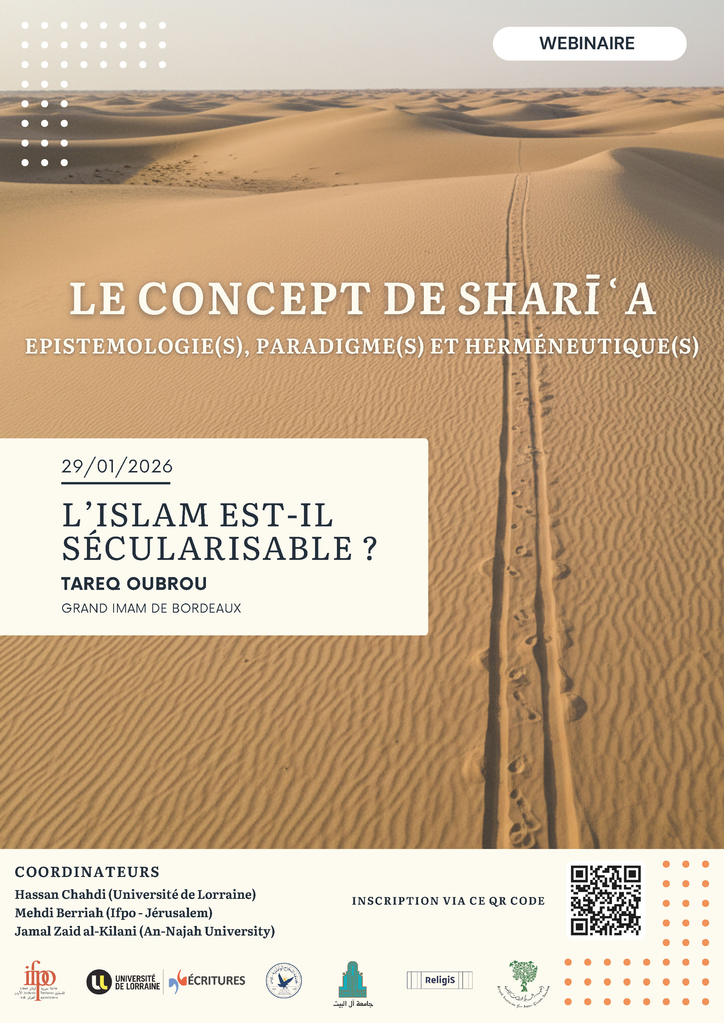 AFFICHE FR INTERVENTION T. OUBROU LE CONCEPT DE CHARĪʿA 2912026
