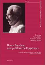 Couverture: Henry Bauchau, une poétique de l’espérance 