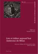 Couverture: Lire et éditer aujourd'hui Ambroise de Milan